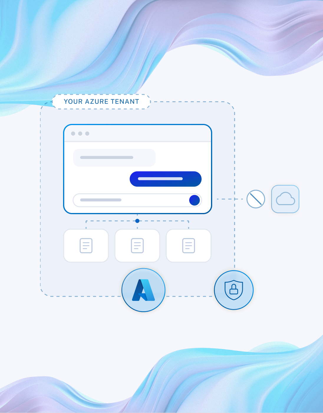 nebulaONE running inside your Azure tenant, with no connection to public cloud services