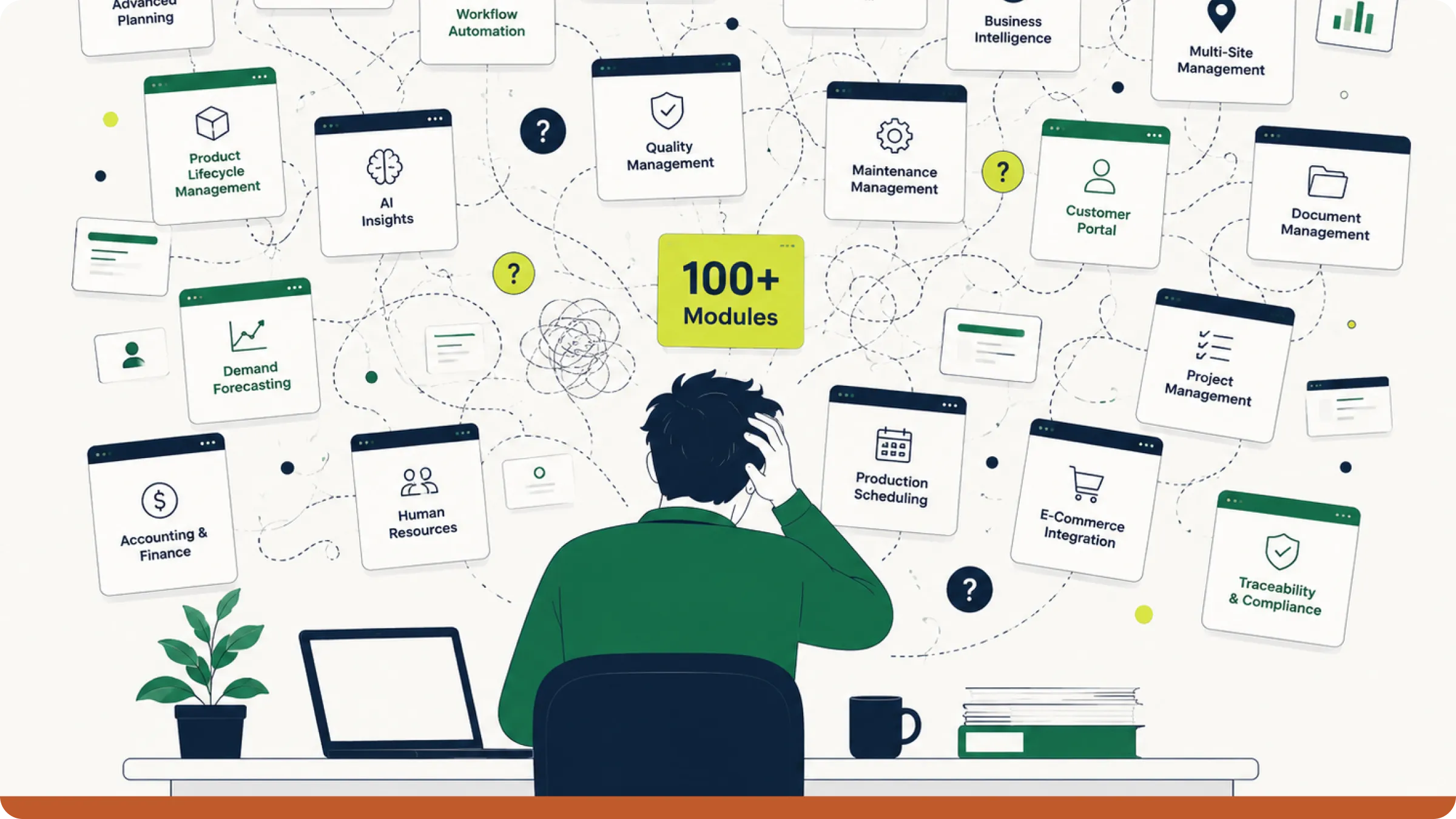 An ERP offers you 100 modules? Run.