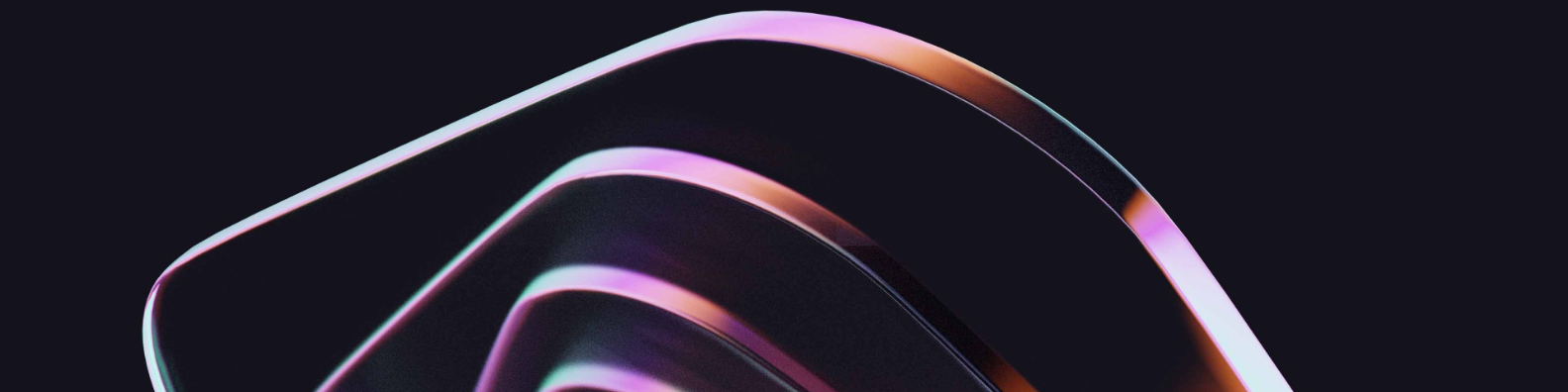 Abstract ribbon graphic representing digital authority