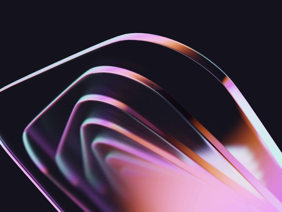 Abstract ribbon graphic representing digital authority