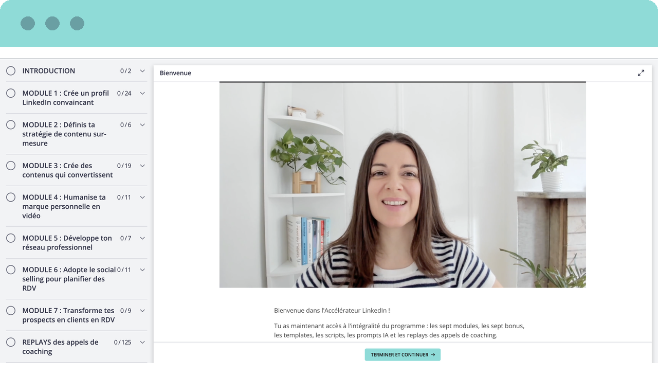 Aperçu de la plateforme de formation de l'Accélérateur LinkedIn