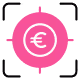 een doelpictogram met het euroteken.