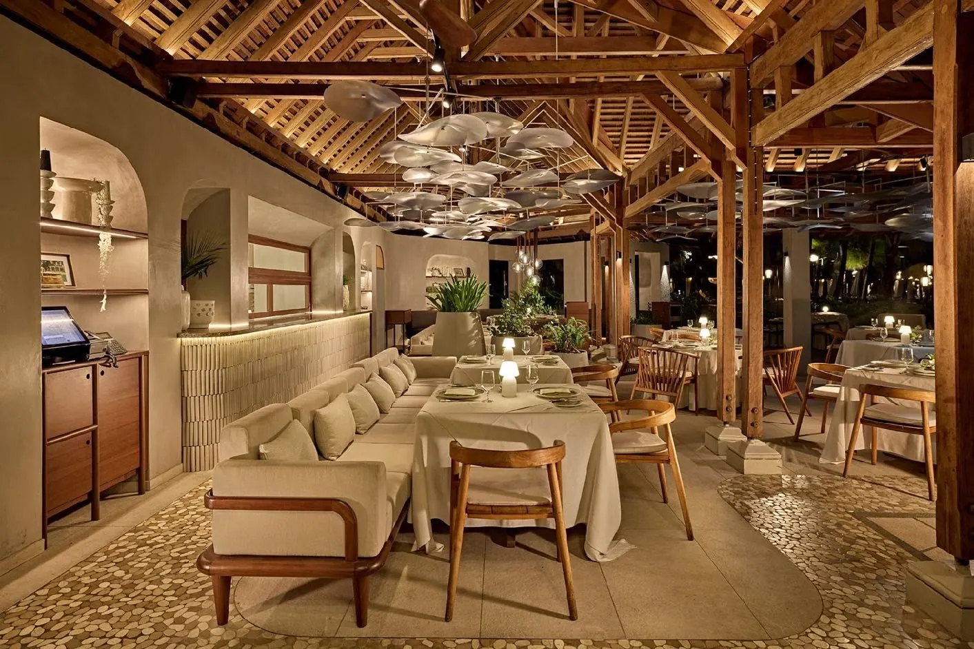 Restaurant interior showing hospitality design and build expertise.