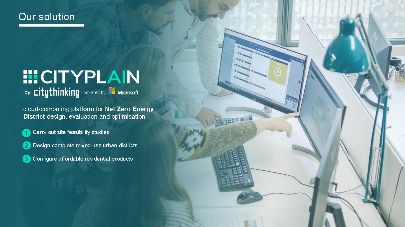CITYPLAIN®, plataforma en la nube para el diseño, evaluación y optimización de distritos de energía neta cero