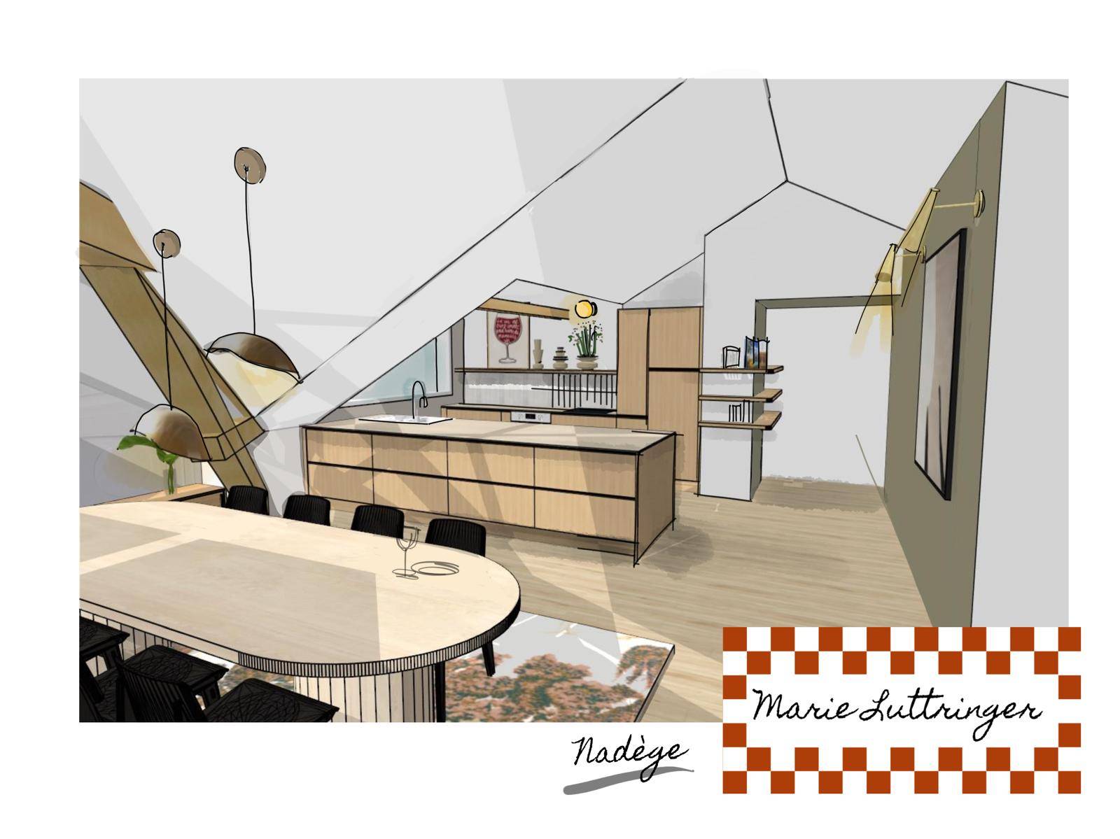 Croquis architecte intérieur Marie Luttringer