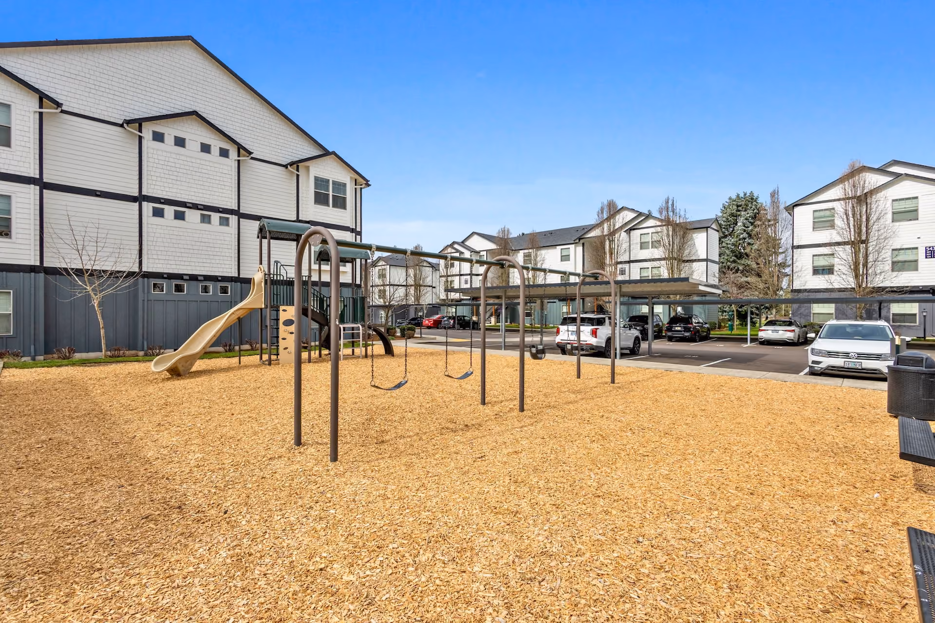Play area at Keizer Station Apartments in Keizer, Oregon
