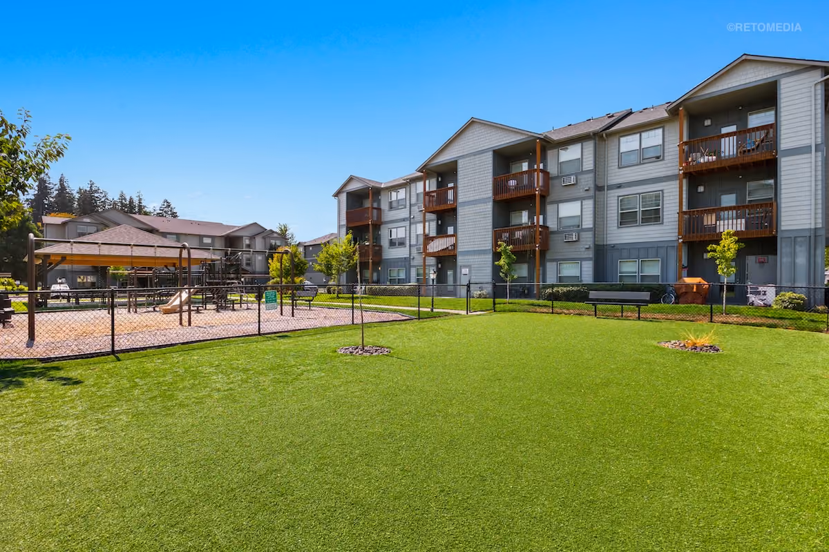 Play area at Keizer Station Apartments in Keizer, Oregon