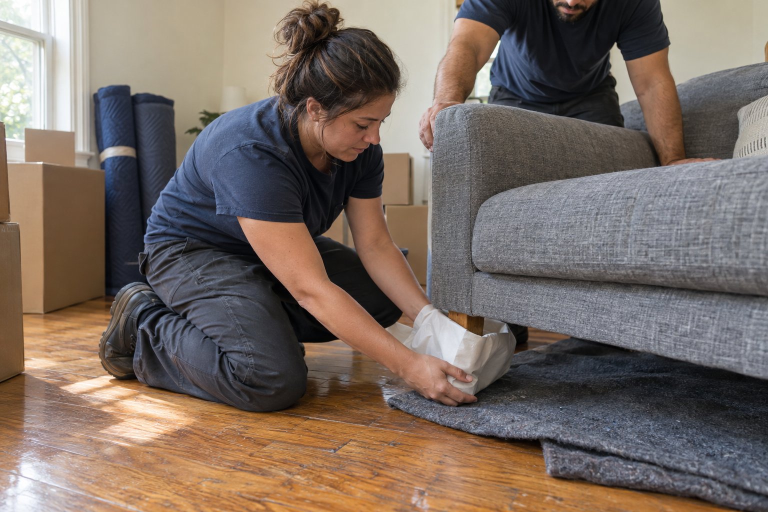 Protect Furniture And Floors On Moving Day