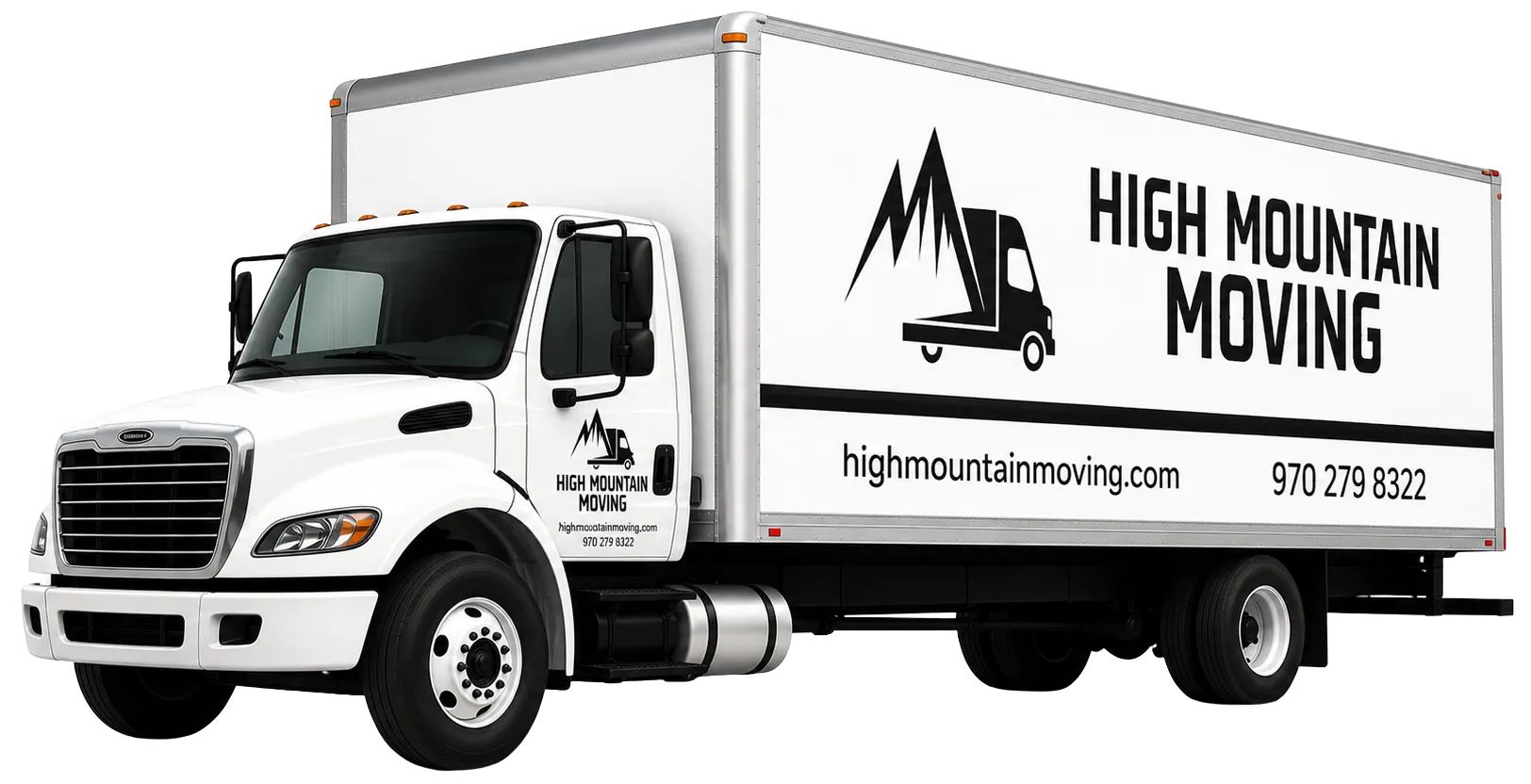 high mountain moving truck
