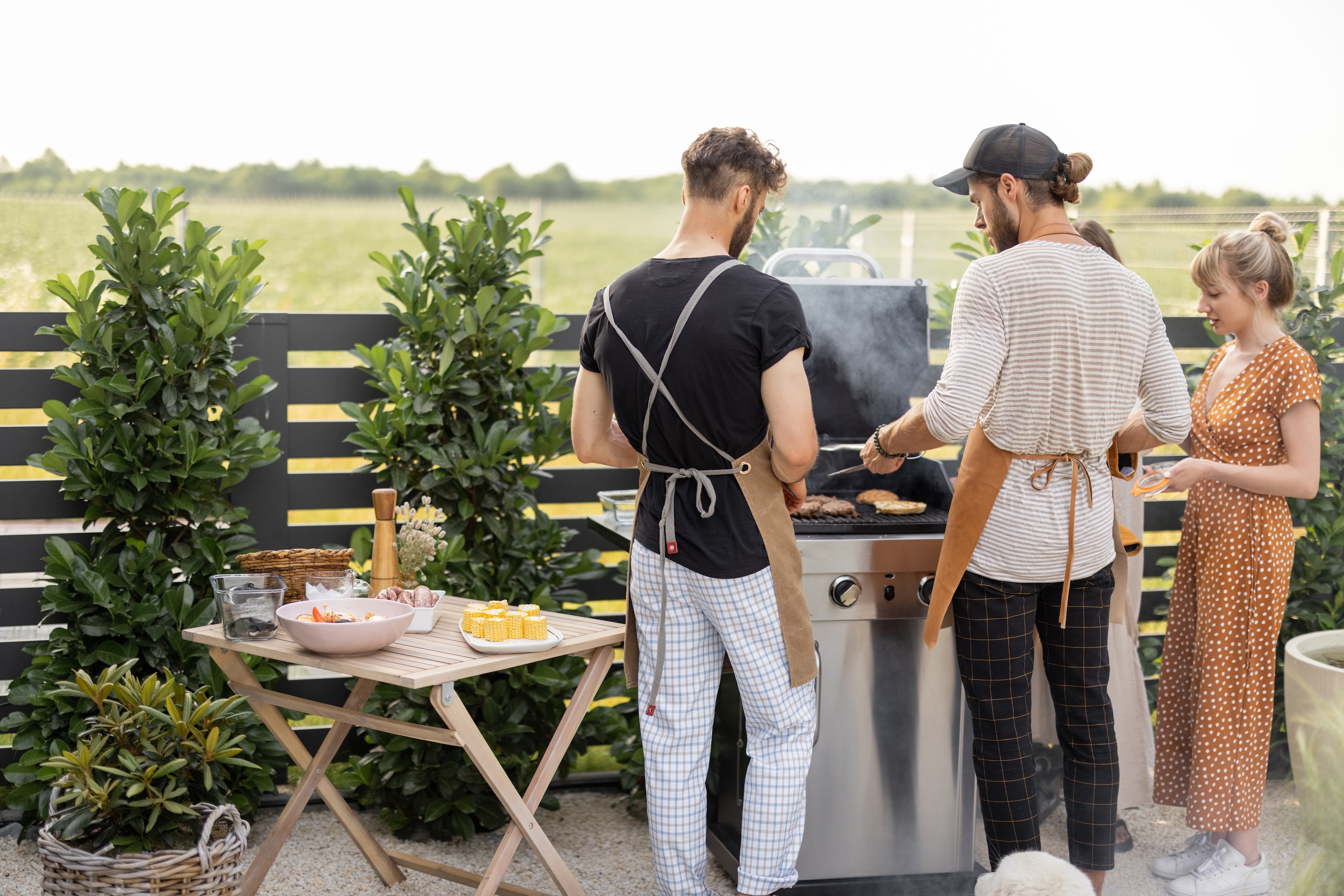 Outdoor Grilling Station Stock Image 
