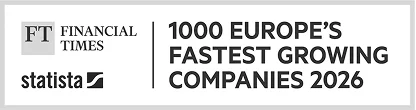 Financial Times logo and Statista logo with text stating 1000 Europe's fastest growing companies 2026.