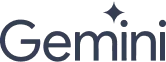 Gemini logo with the word 'Gemini' in stylized dark blue font accompanied by a star-shaped sparkle above the letter 'i'.