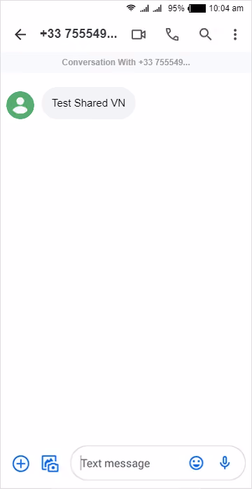 received message shared VN