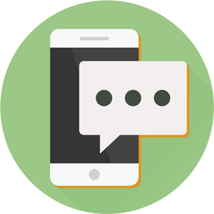 message texte icône