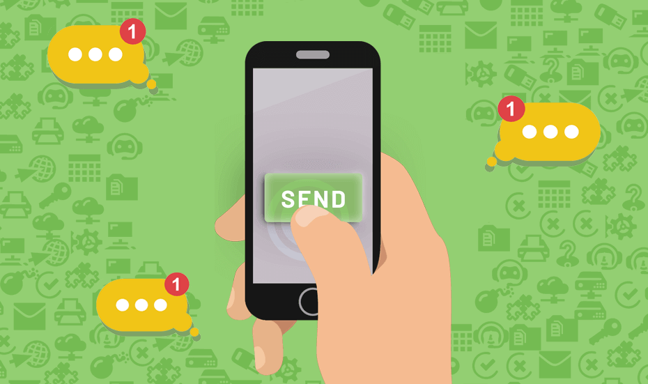 cliquez le bouton SEND pour lancer une notification aux clients