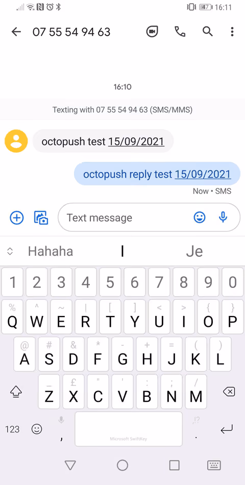 Message received 02