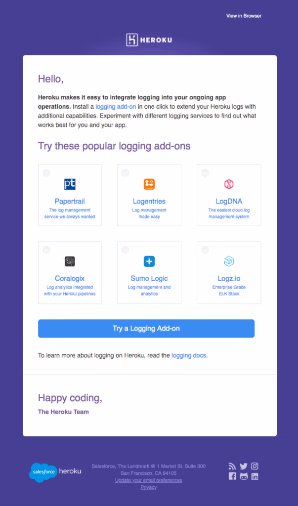 heroku cross-selling example