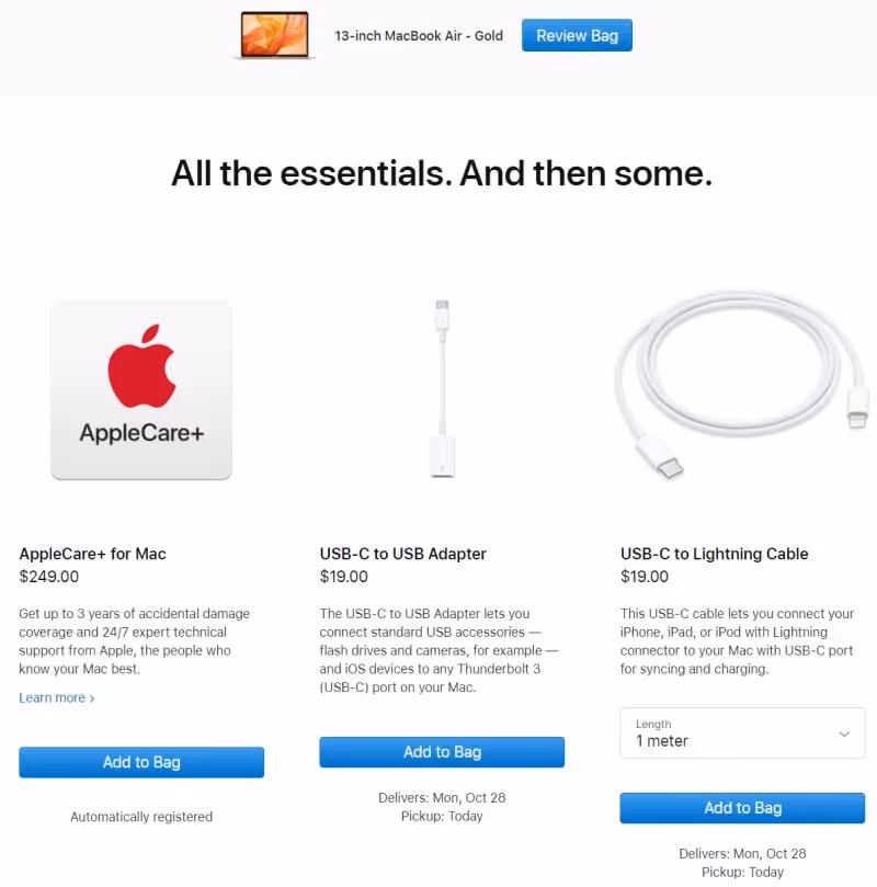 all the essentials and some more by apple