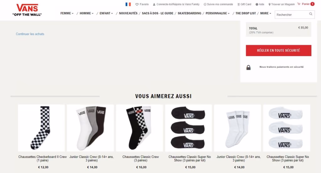 example des accessoires vendus par vans