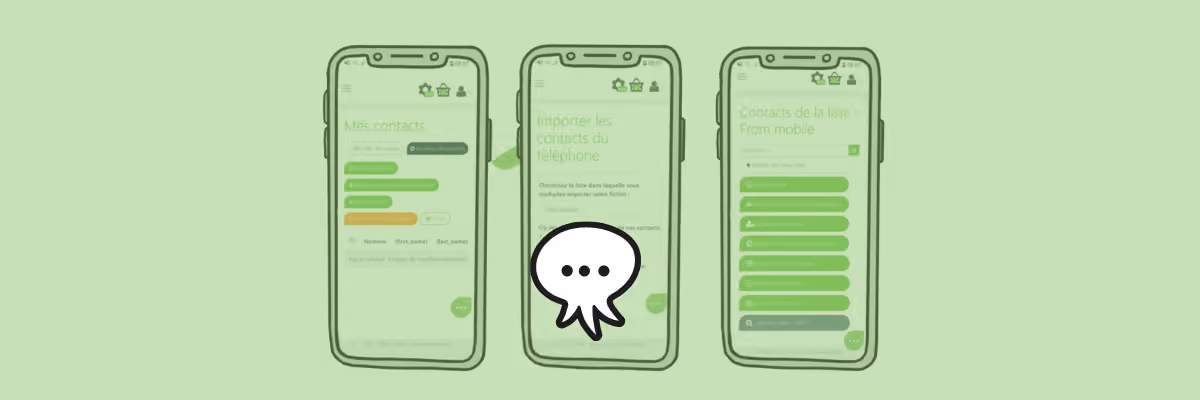 fonctionnalité importer liste de contacts
