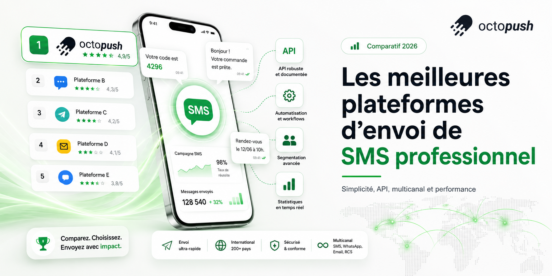 Les meilleures plateformes d’envoi de SMS professionnel