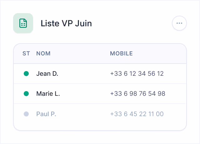 Importer mes contact