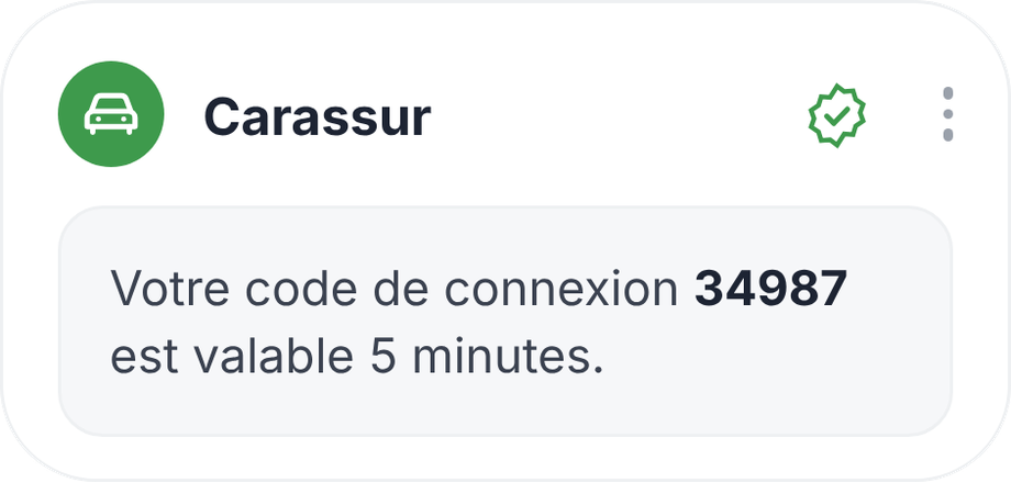SMS OTP Octopush : code de connexion à usage unique reçu par SMS