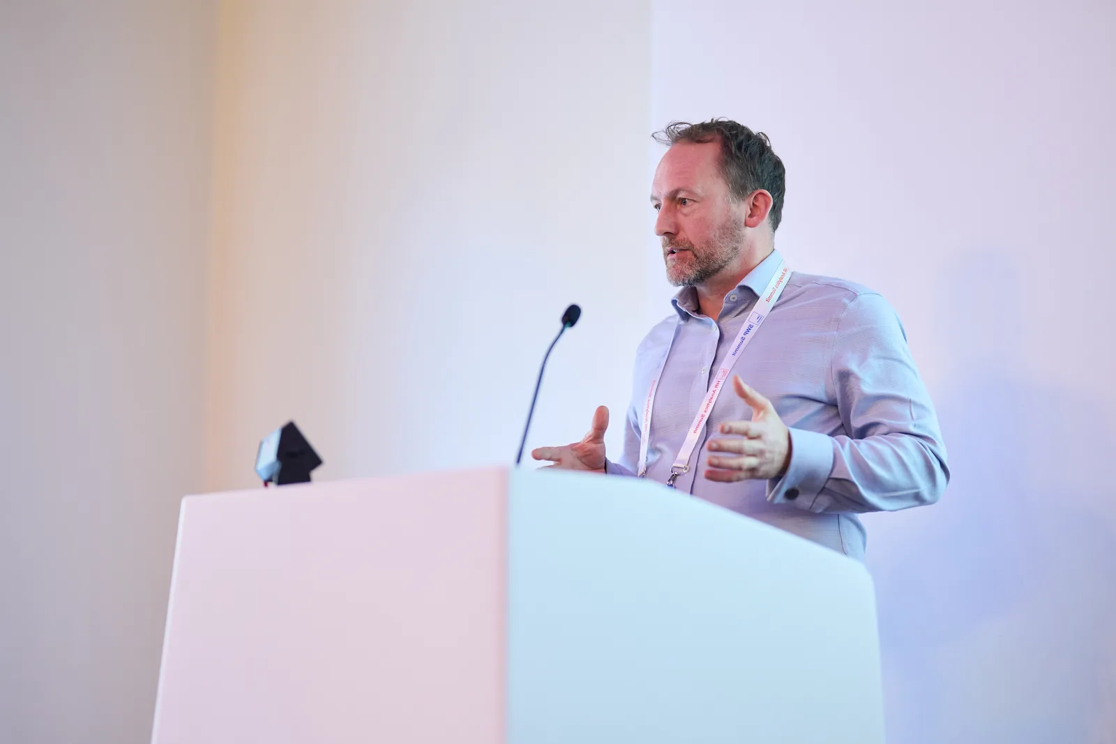 Chris Woodward speaking at a workforce planning summit