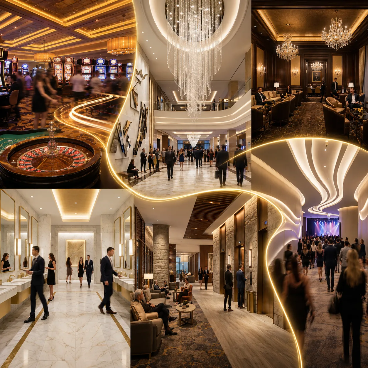 Aroma Impressions scent zones across a casino floor plan