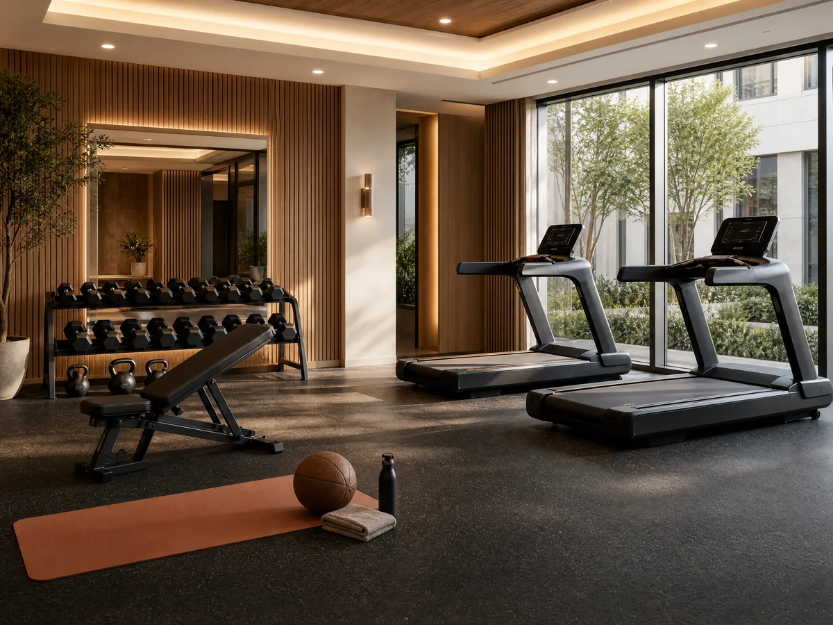 Resident fitness center at an apartment community