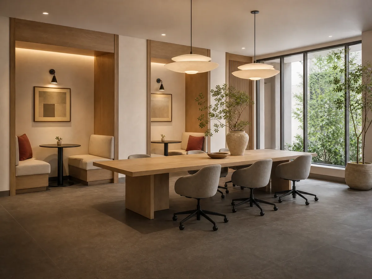 Shared resident amenity space at an apartment community
