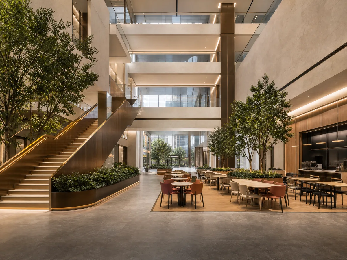 Shared common space in a commercial property