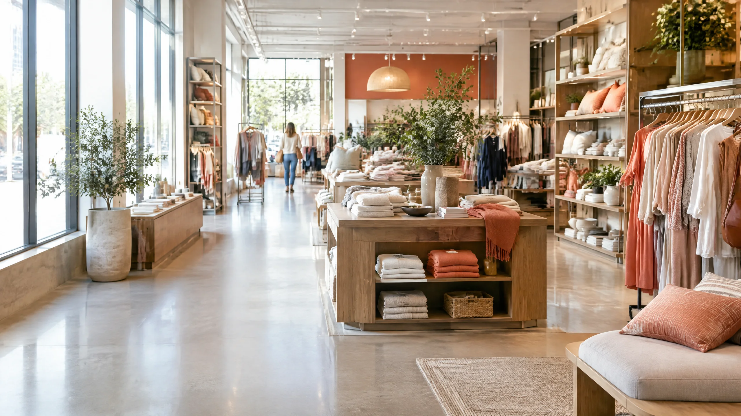 Interior of a retail store sales floor