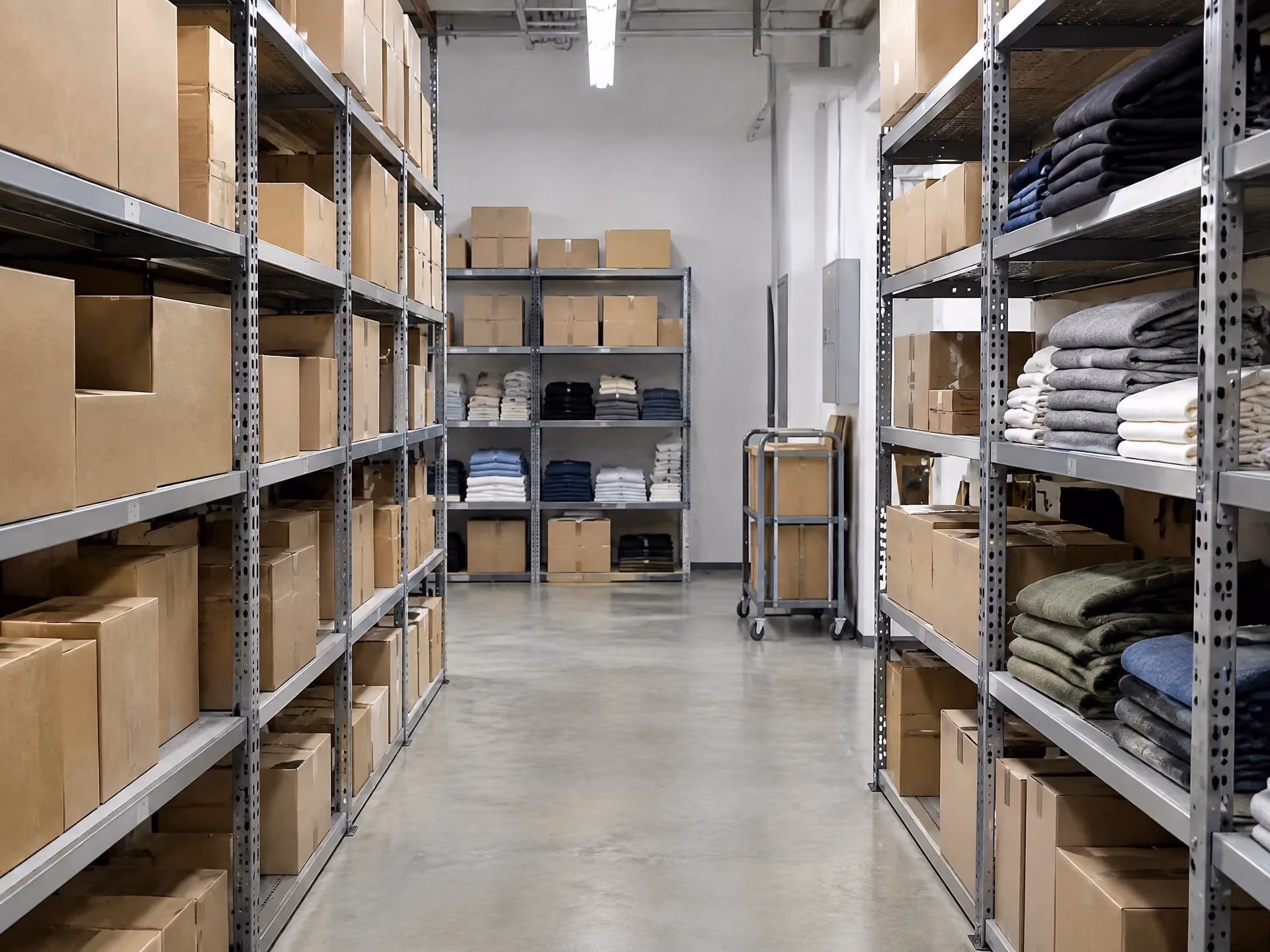 Stockroom in a retail store