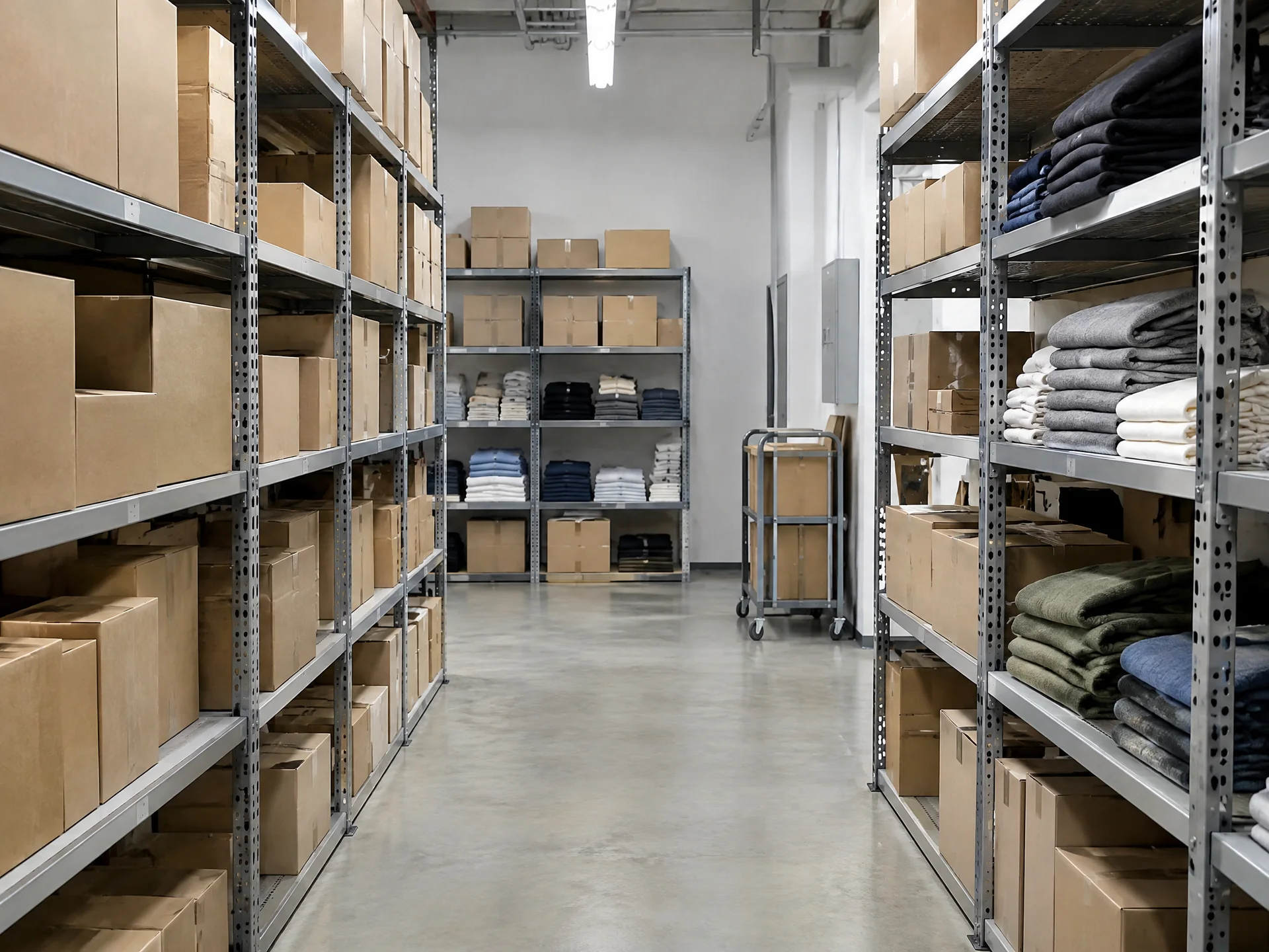 Stockroom in a retail store