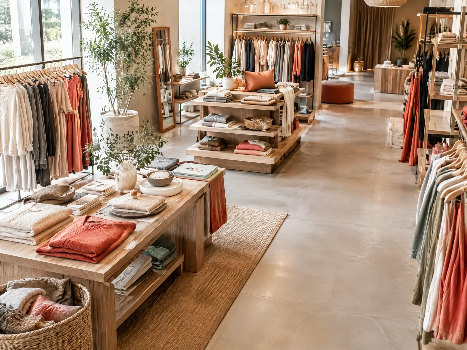 Retail storefront and sales floor interior