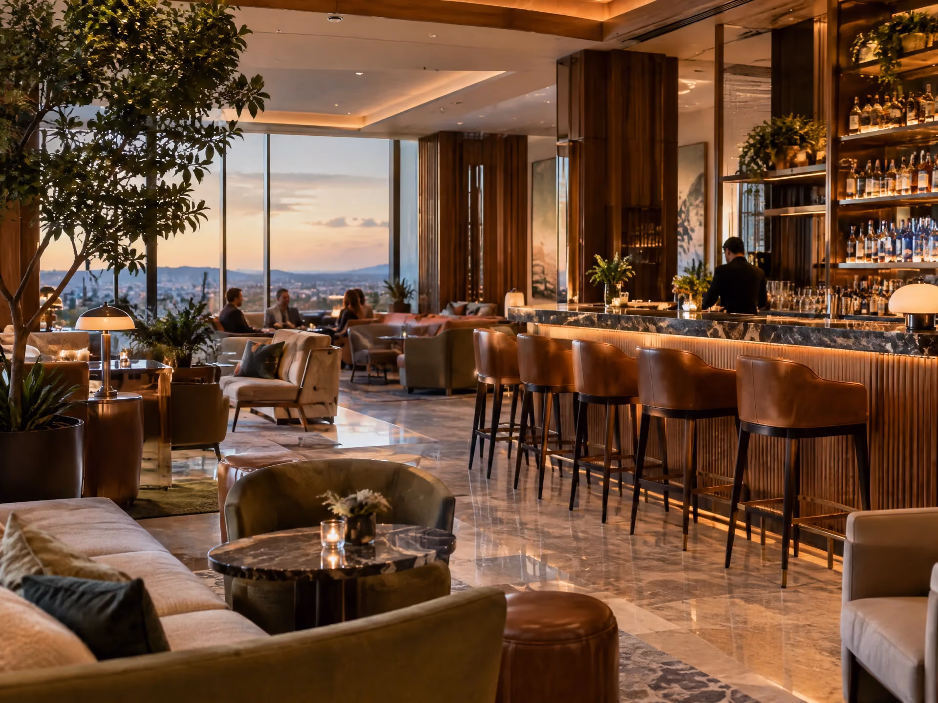 Hotel bar and lounge seating