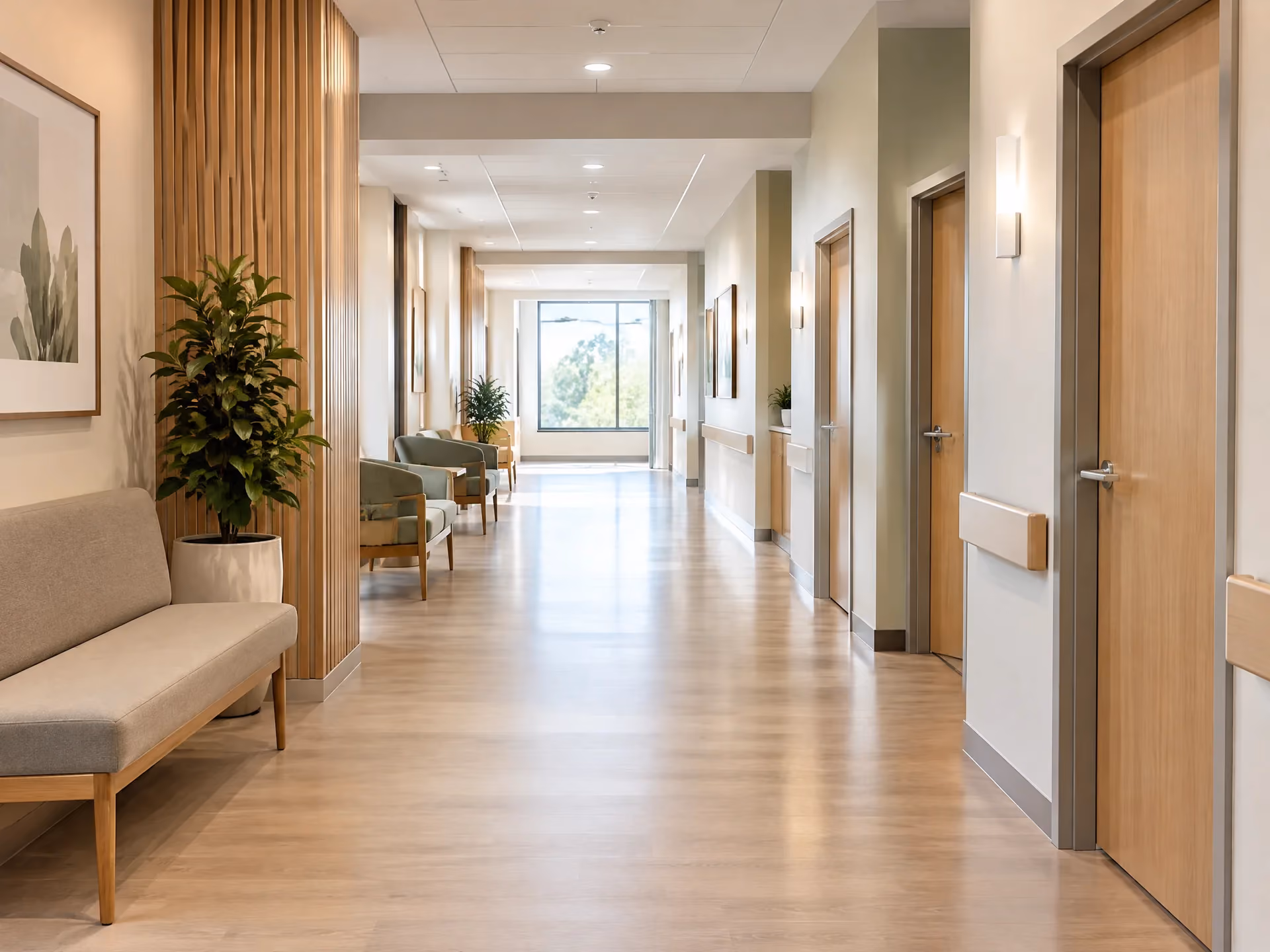 Corridor in a medical office