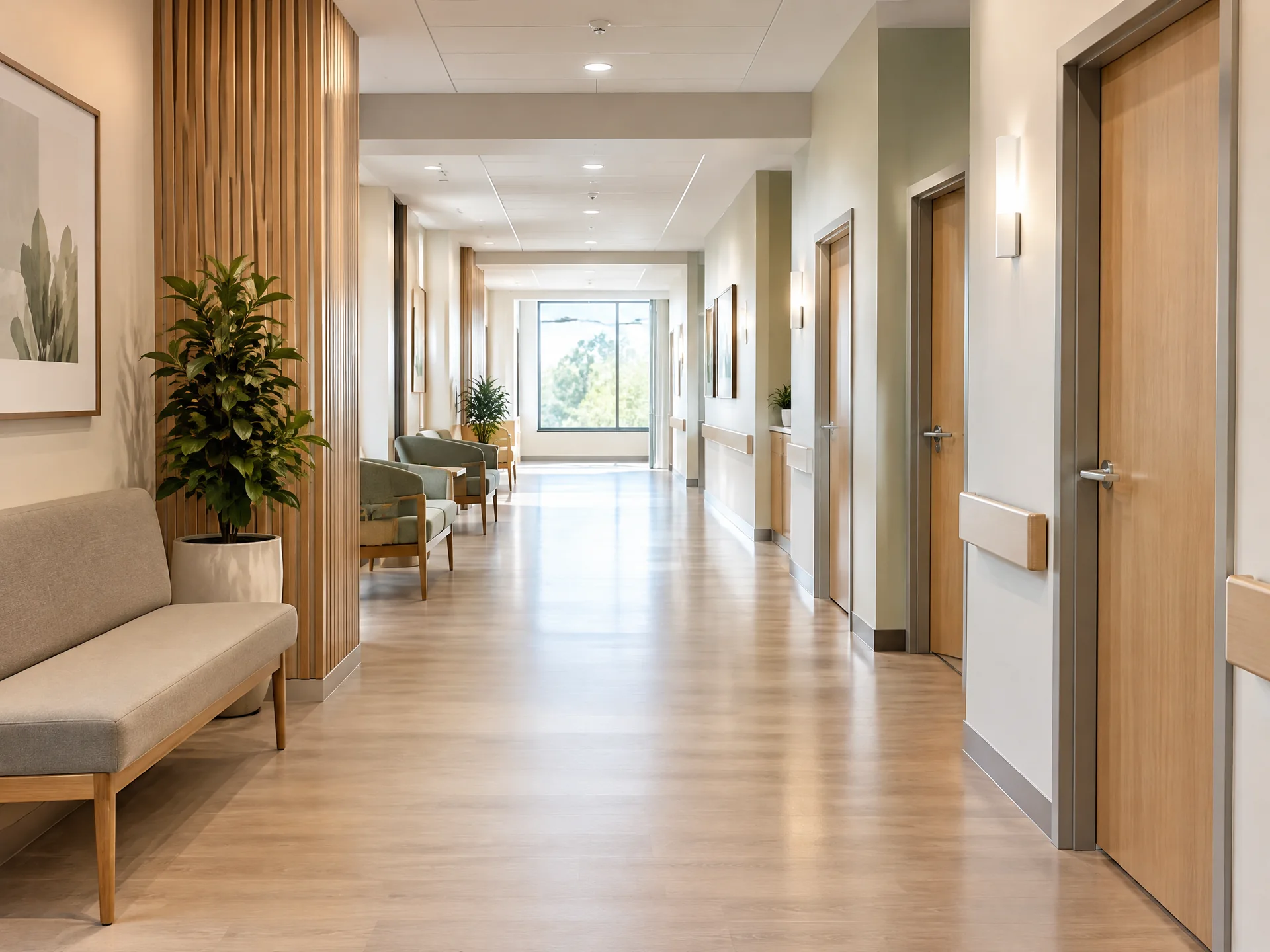 Corridor in a medical office