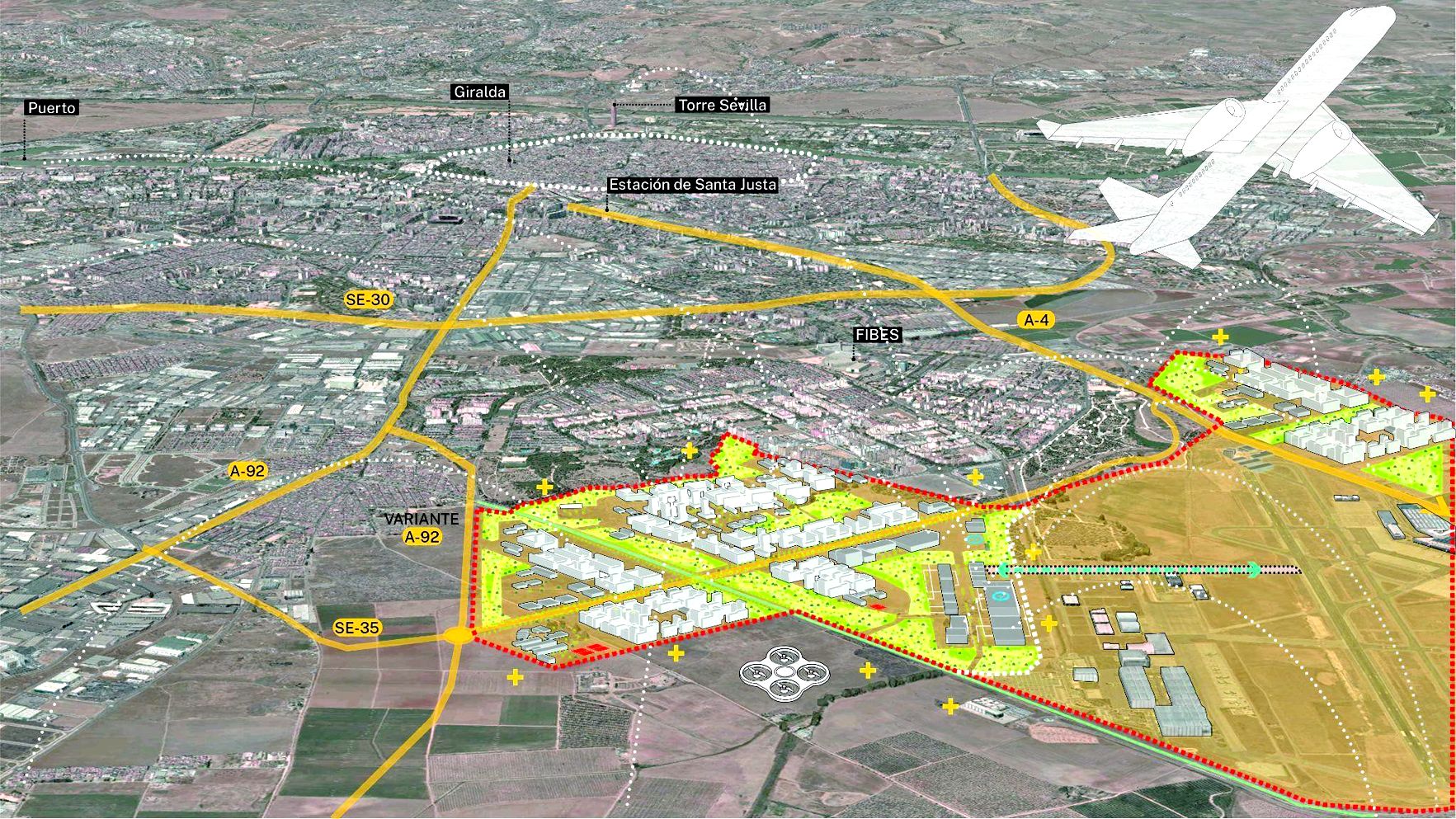 Nace el Distrito Aeroespacial de Sevilla, un proyecto de EDDEA para el crecimiento urbano