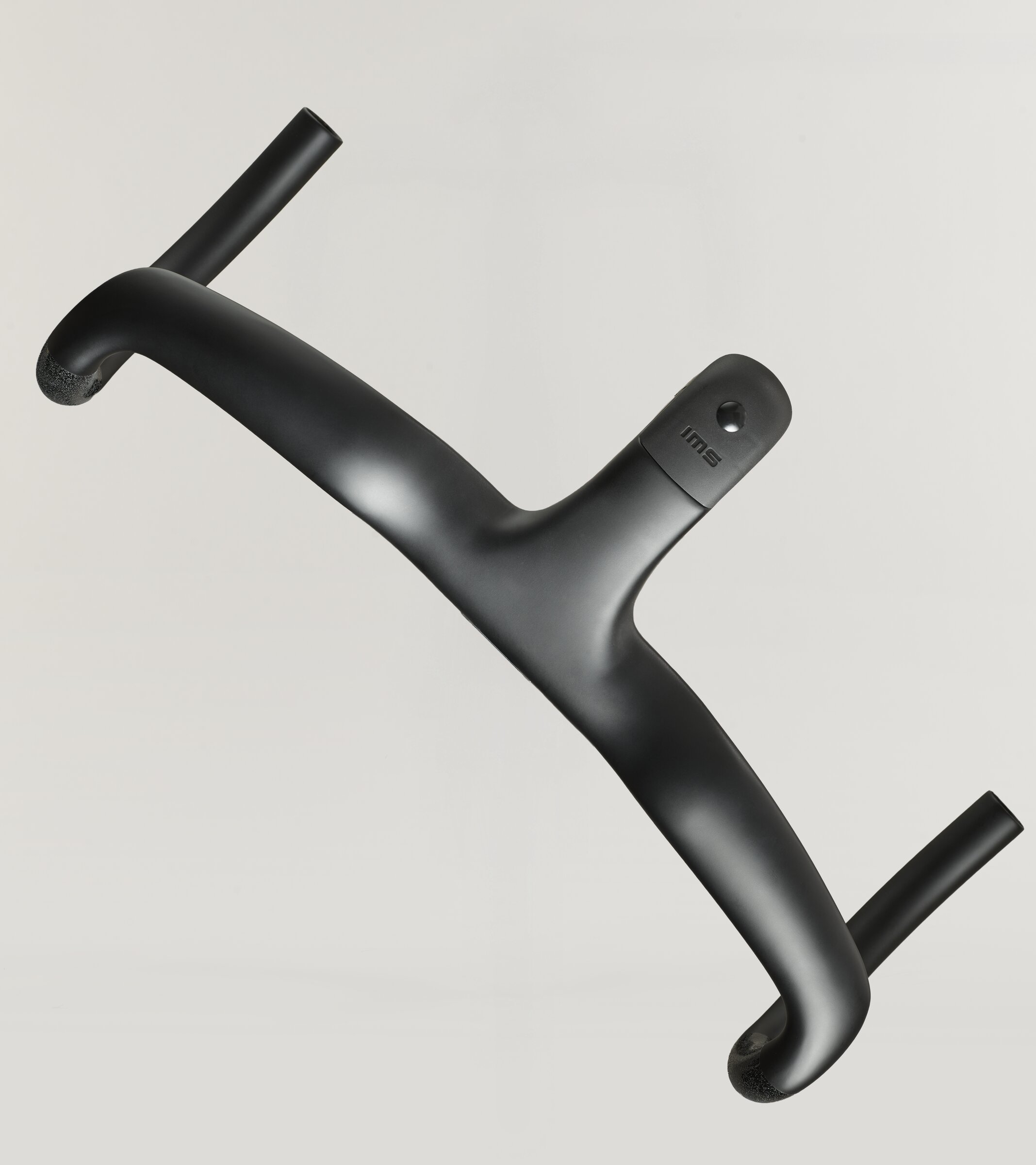 SWI integrated carbon cockpit from above, showing the one-piece transition from stem into the bar tops