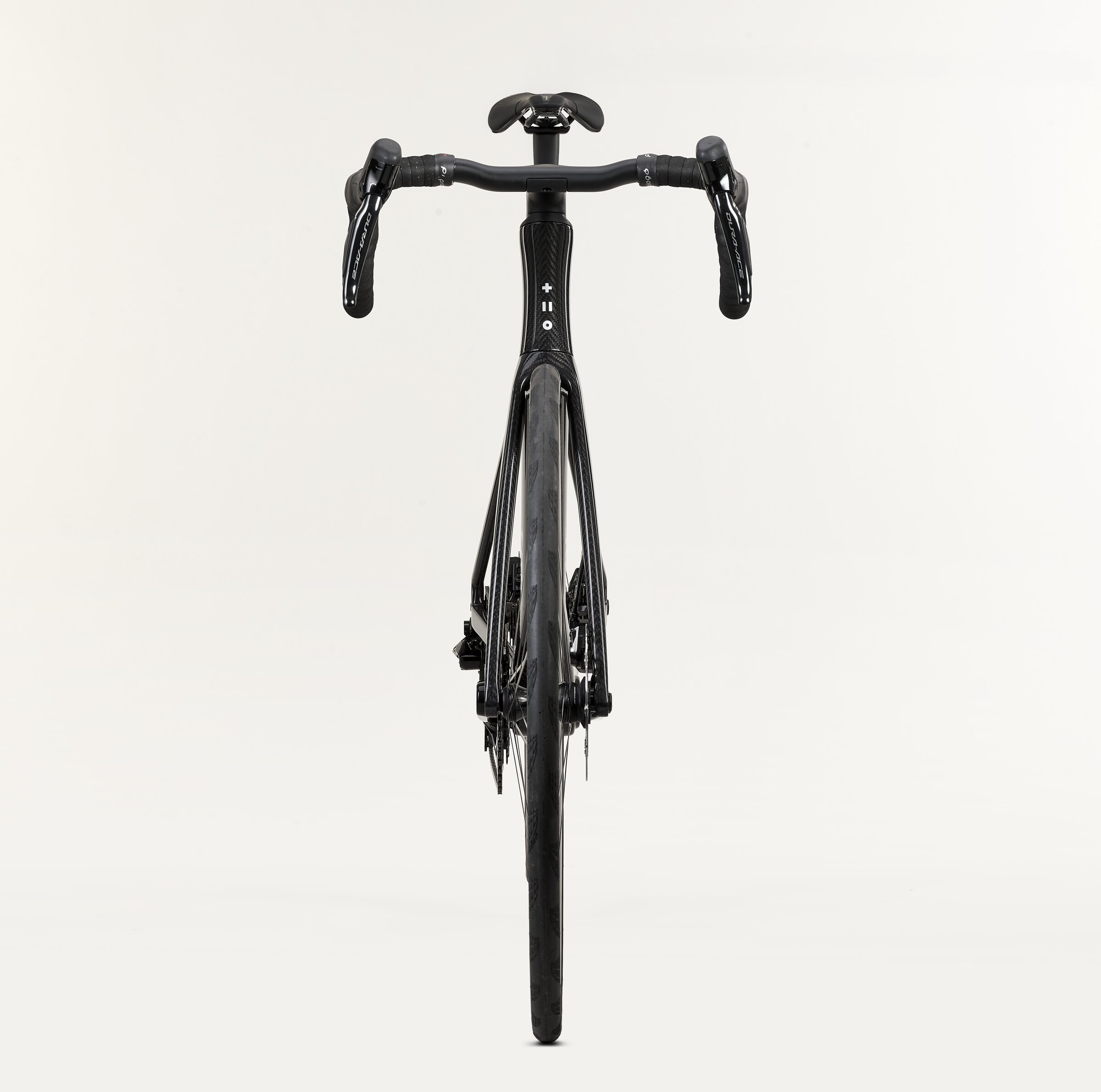 SWI Aequus from the front in a gloss finish, showing the one-piece cockpit and the fork crown