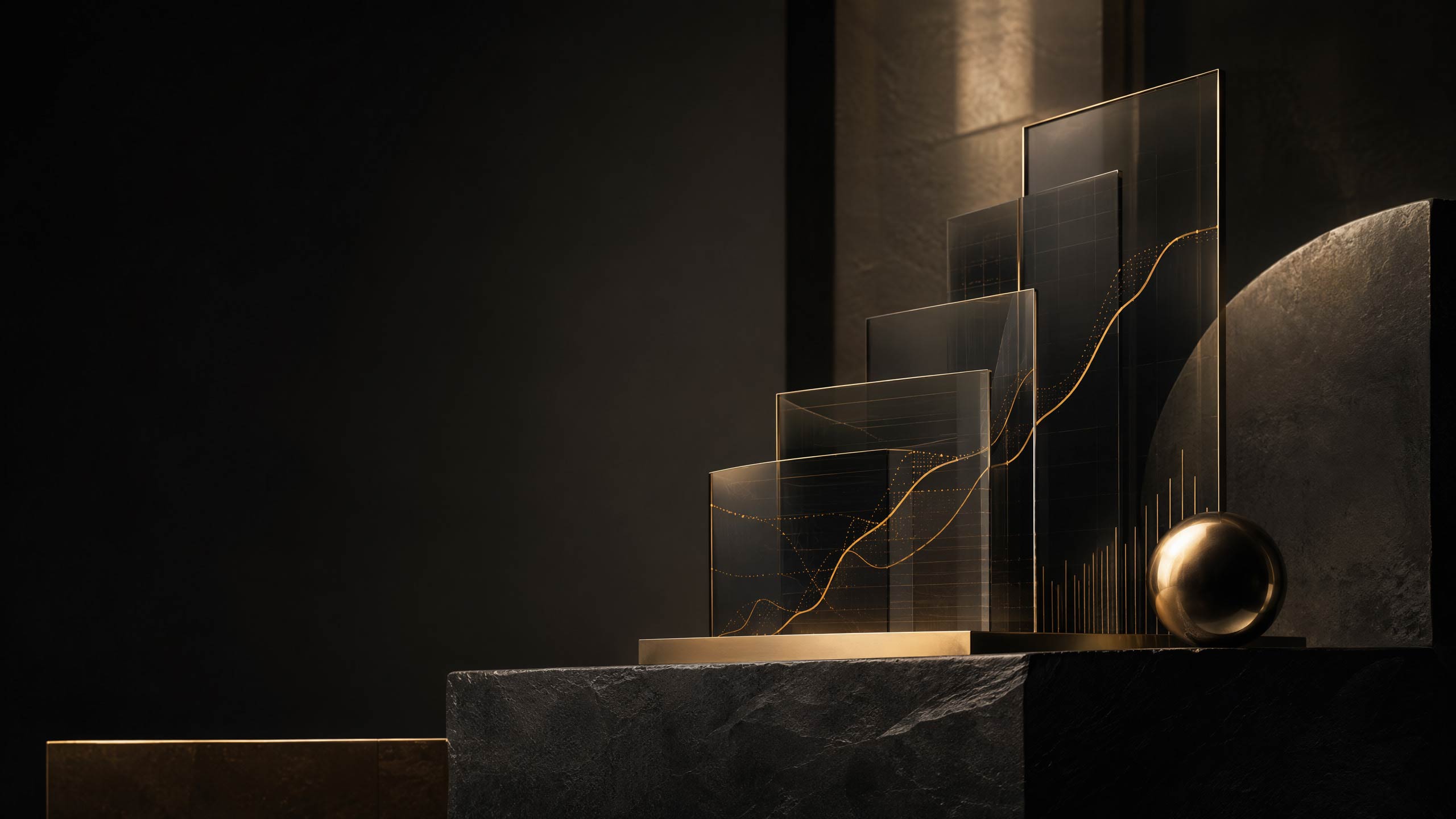 Abstract analytical signal artwork