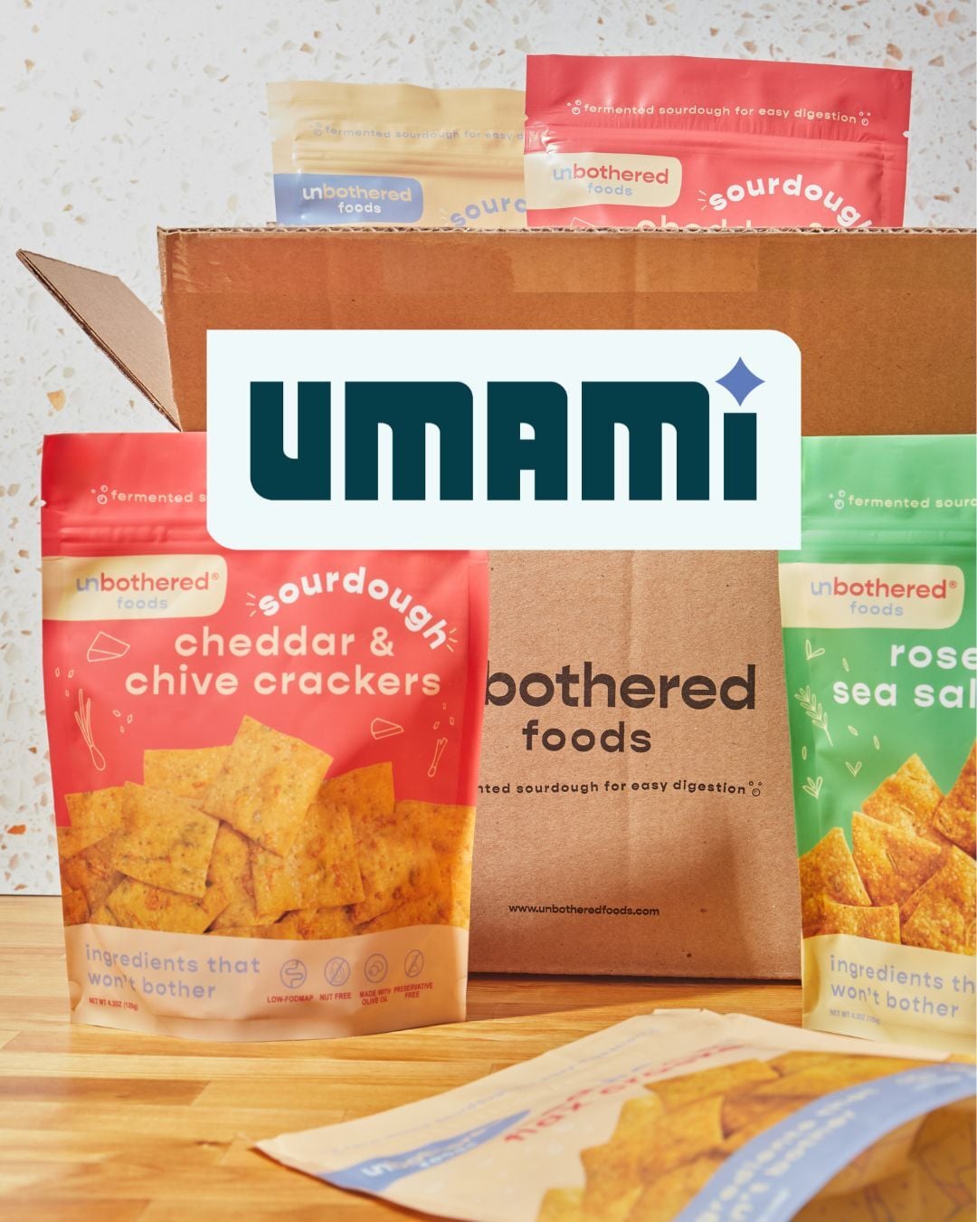 Unbothered Foods sourdough crackers