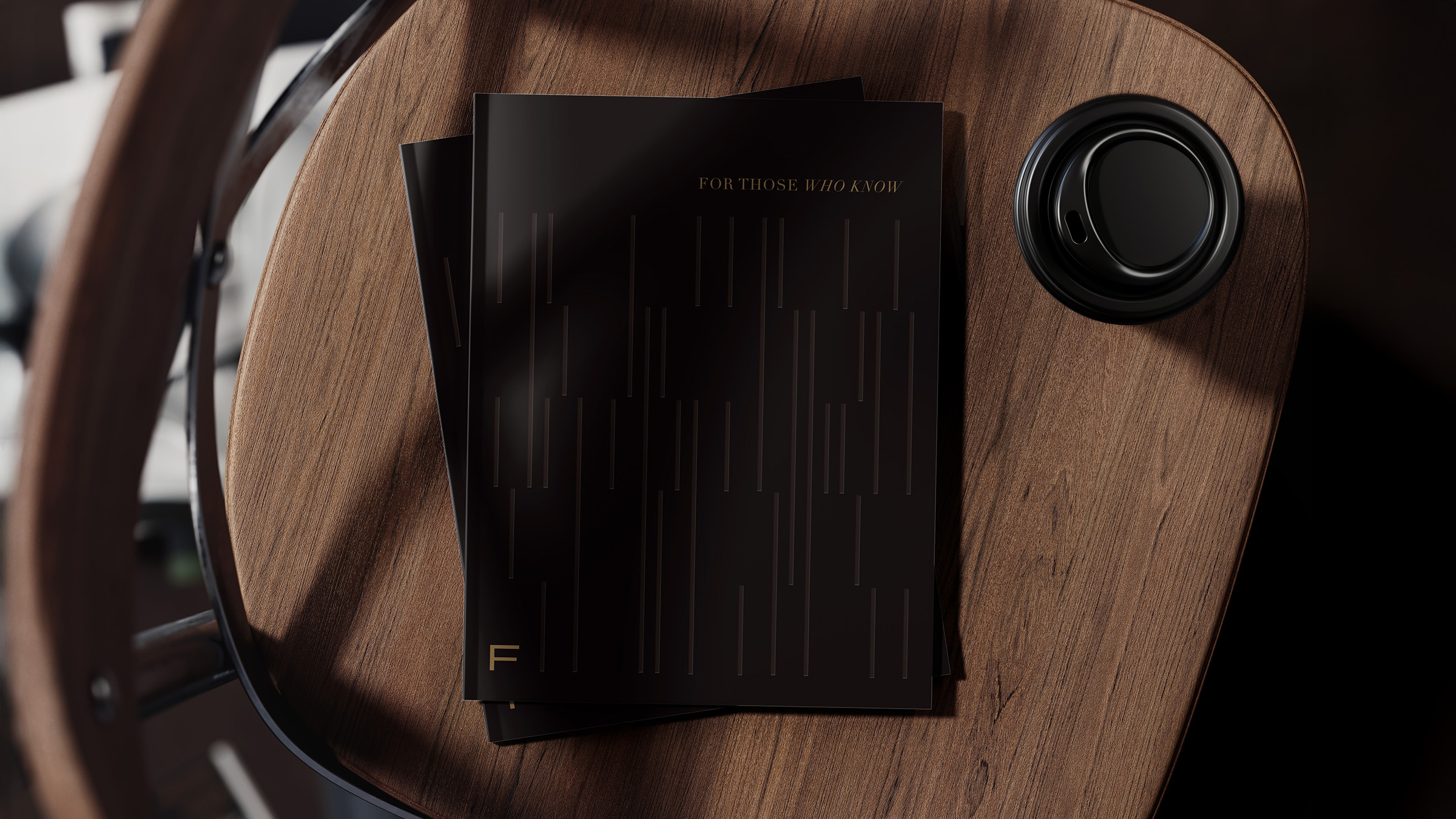 FRÄNK brochures on a café table