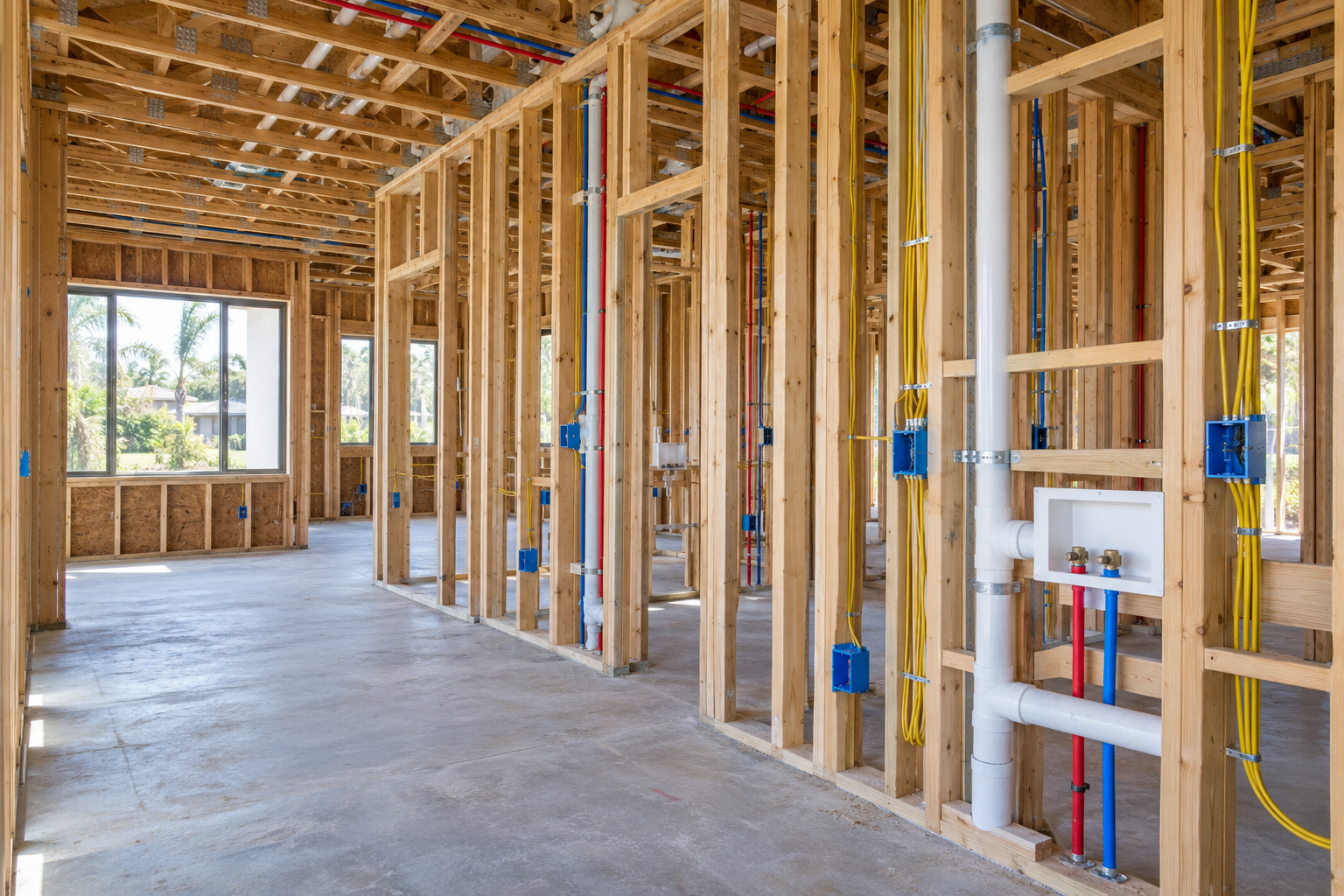Electrical and plumbing coordination