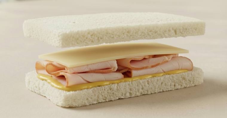 Turkey and Swiss finger sandwich, kosher meat sourcing