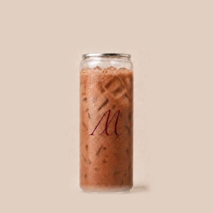 Iced Chocolate in a Maison Amie can