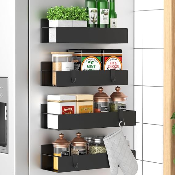 HuggieGems Magnetic Spice Rack 4-Pack