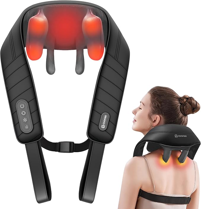 COMFIER Cordless Neck and Shoulder Massager with Heat